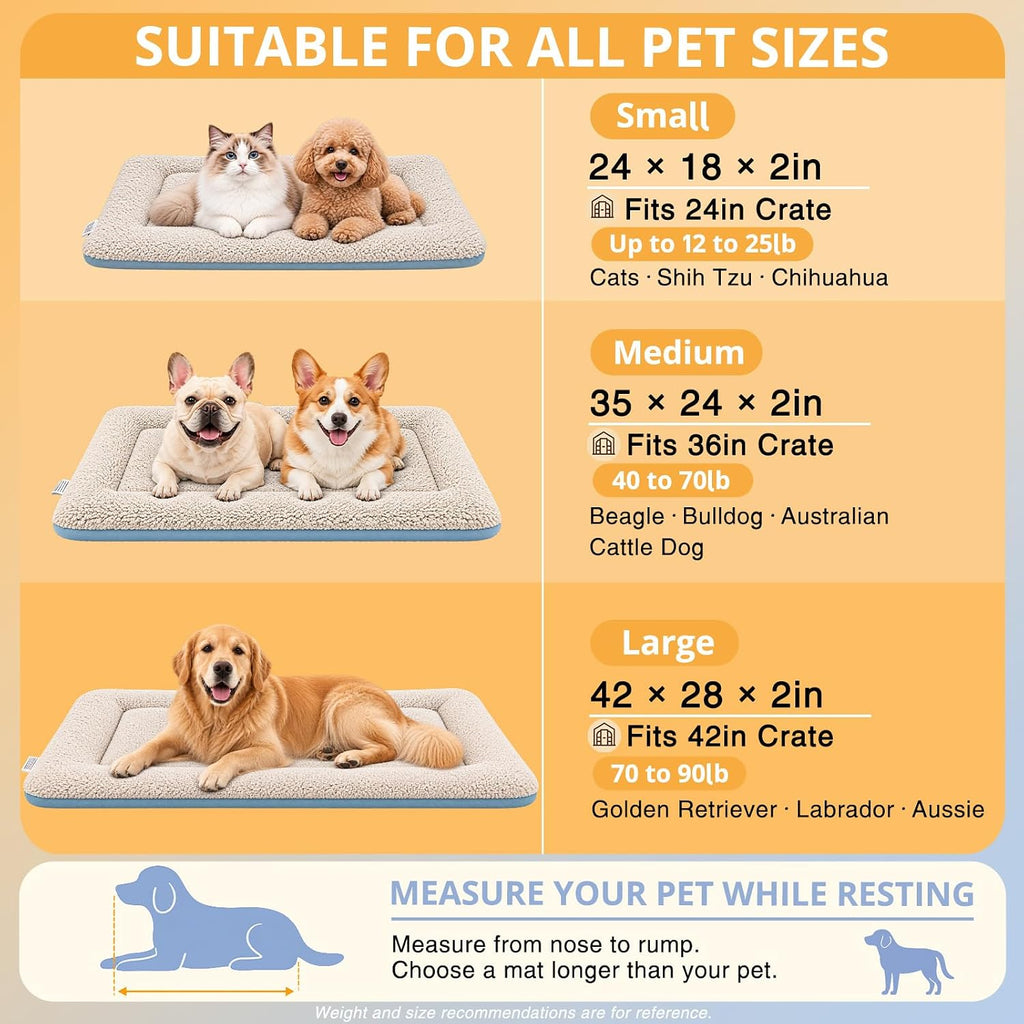 dog crate pad 42 inch self warming pet shown in use