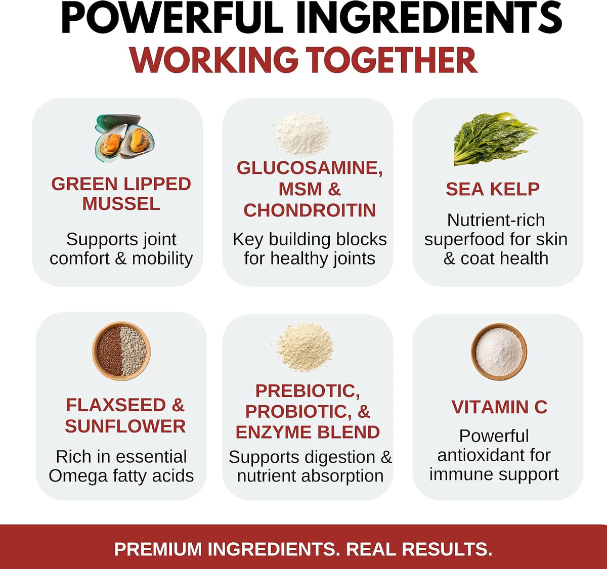 hip and joint supplement for dogs and cats, close-up detail
