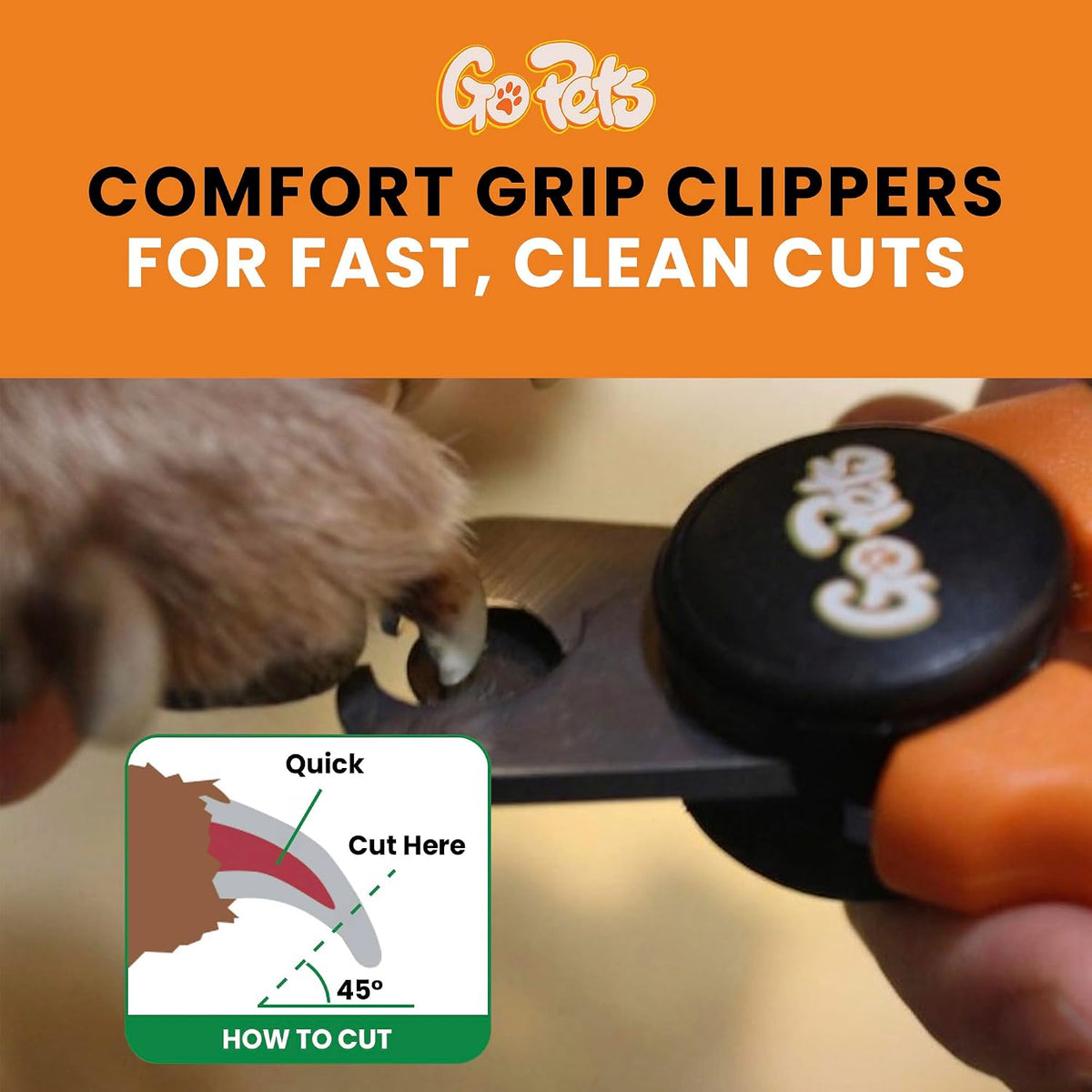 gopets nail clipper for large dogs & cats, side view