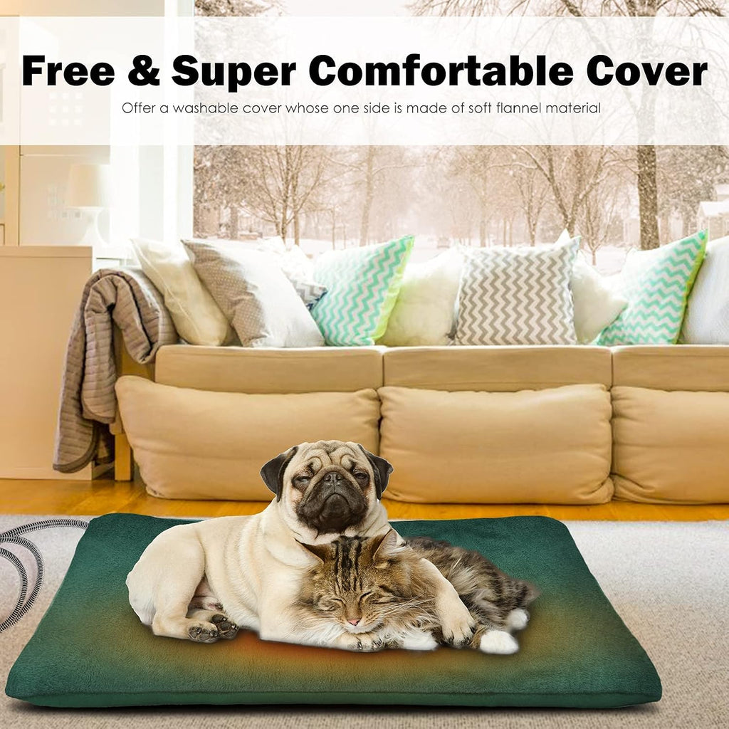 petnf outdoor heated pet bed with waterproof cover,pet on a desk or shelf