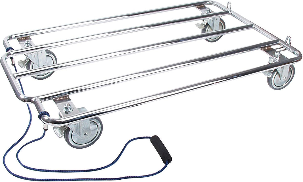 proselect kennel karts — heavy-duty steel chrome carts shown in use