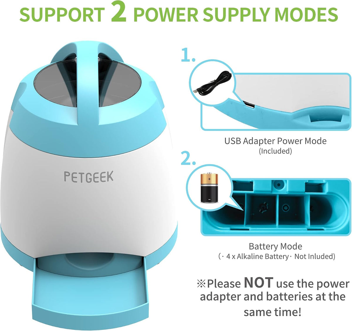petgeek dog treat dispenser with button, automatic dog, close-up detail