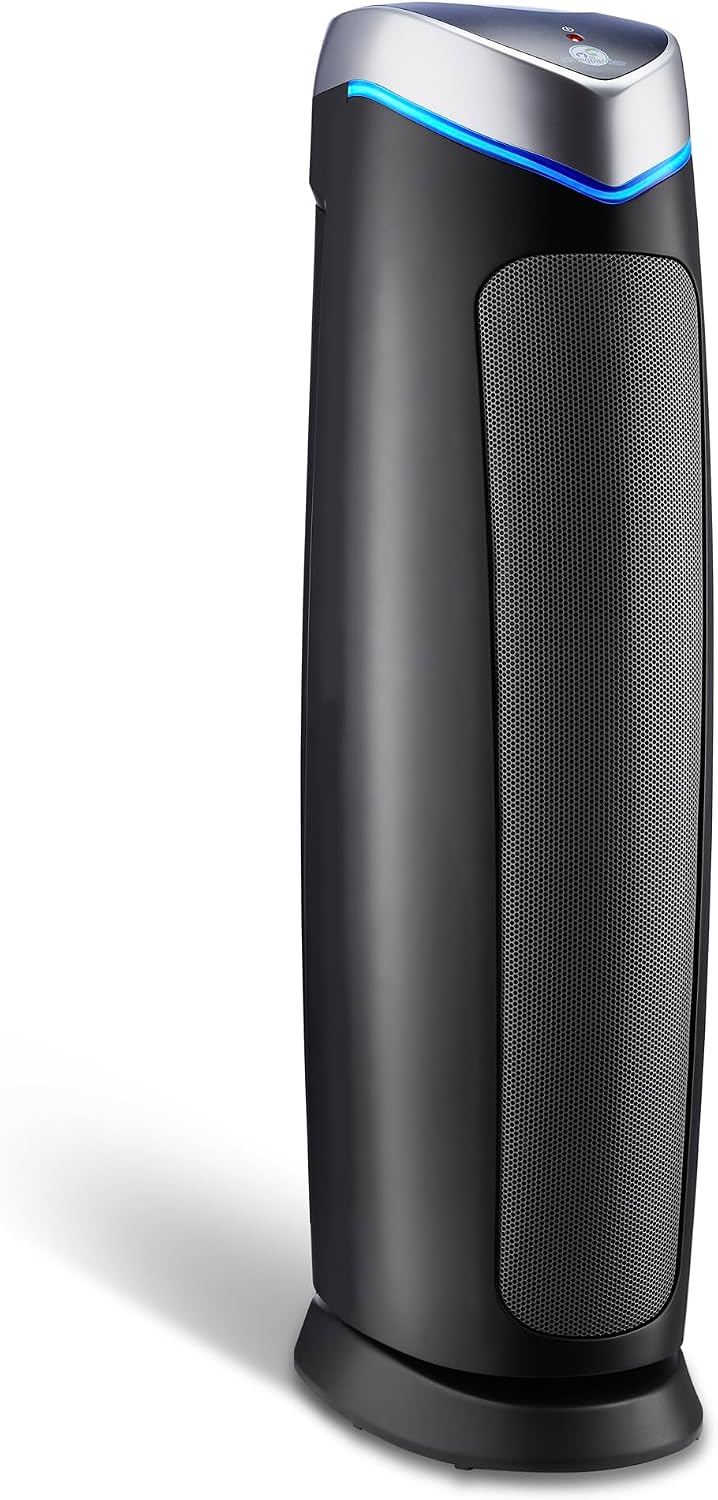 germguardian air purifier with genuine hepa 13 pet shown in use