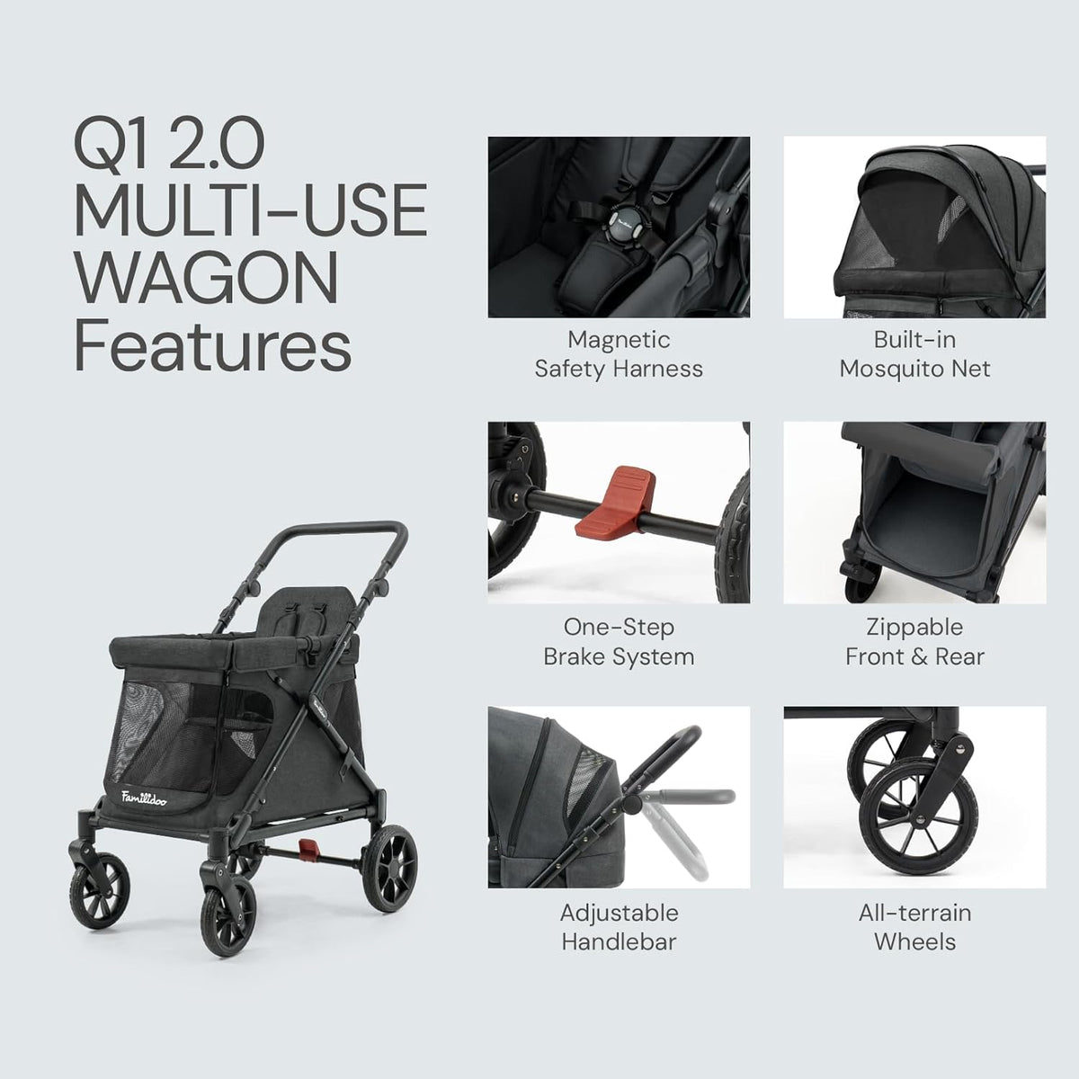 familidoo q1 2.0 multi-use kids wagon stroller –, package contents