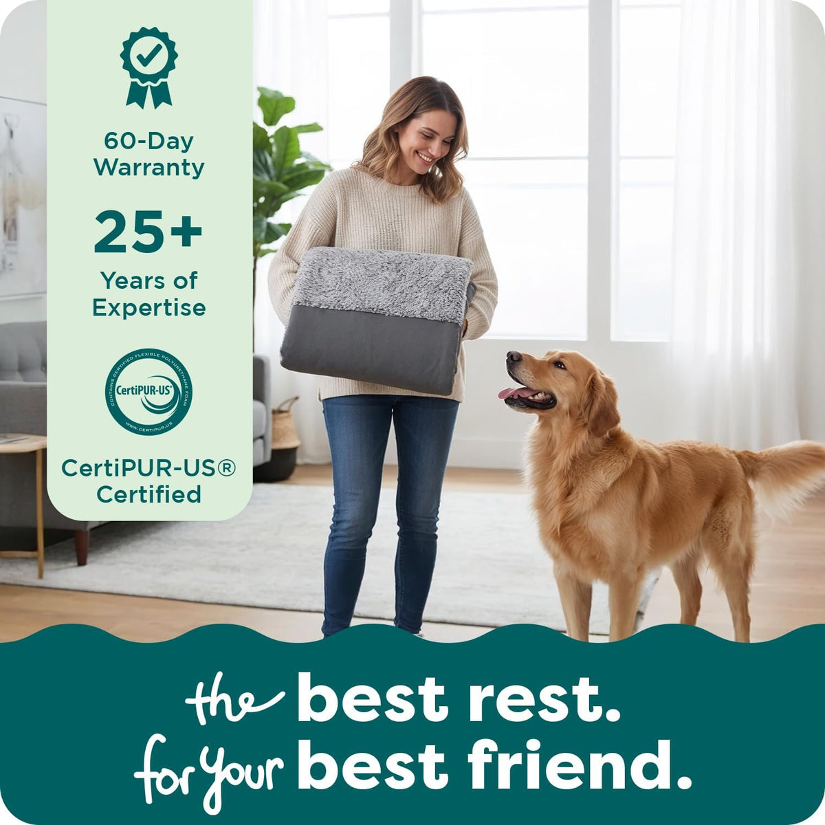 furhaven replacement dog bed cover two-tone faux fur, view 9