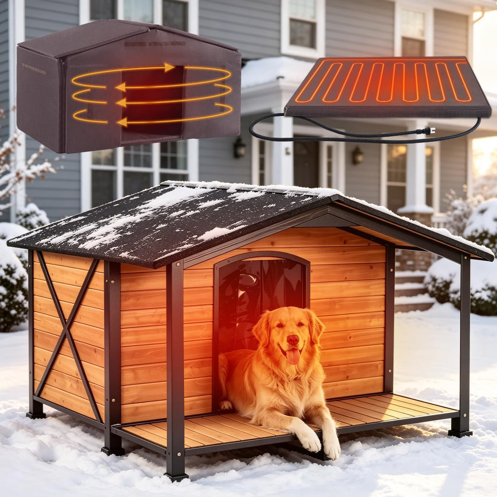 aivituvin extra large heated dog house outdoor with, main product view