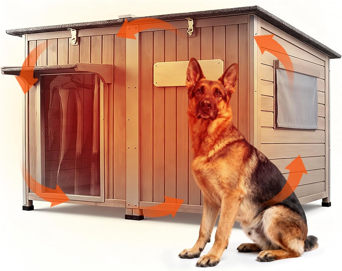 ketive 55" xl insulated outdoor dog house for, main product view