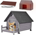 heated dog house with insulated liner, waterproof dog, main product view
