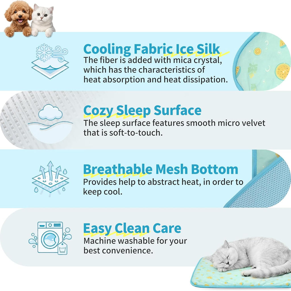 nwk pack of 4 pet cooling mat q-max>0.345 on a desk or shelf