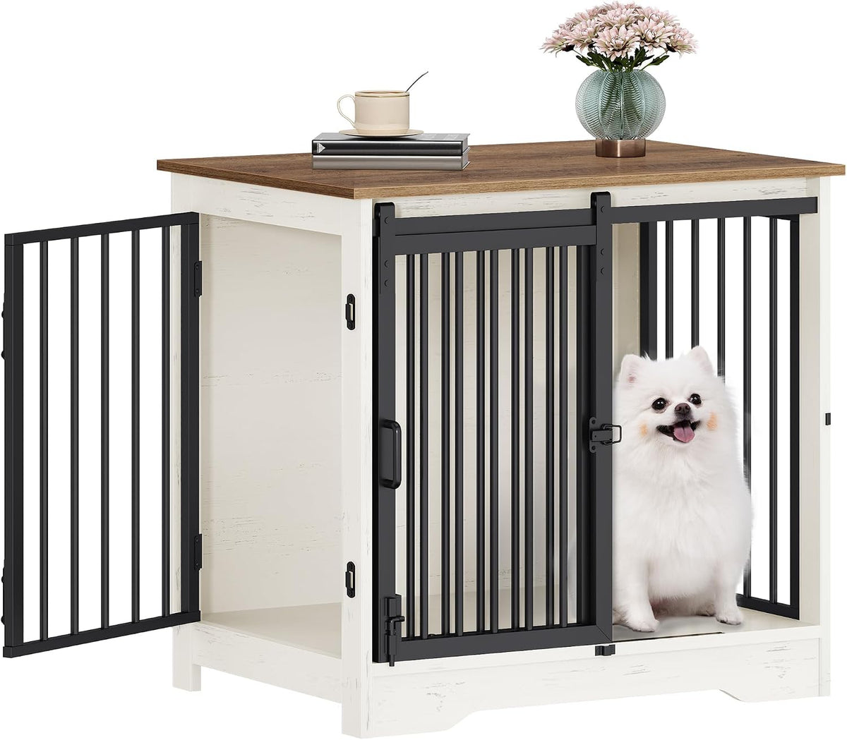 hzuaneri 27.2 in s dog crate furniture indoor, main product view