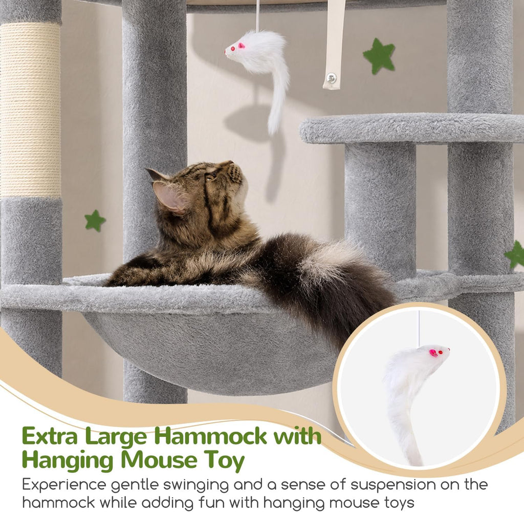 globlazer f70 pro heavy duty cat tree tower, close-up detail