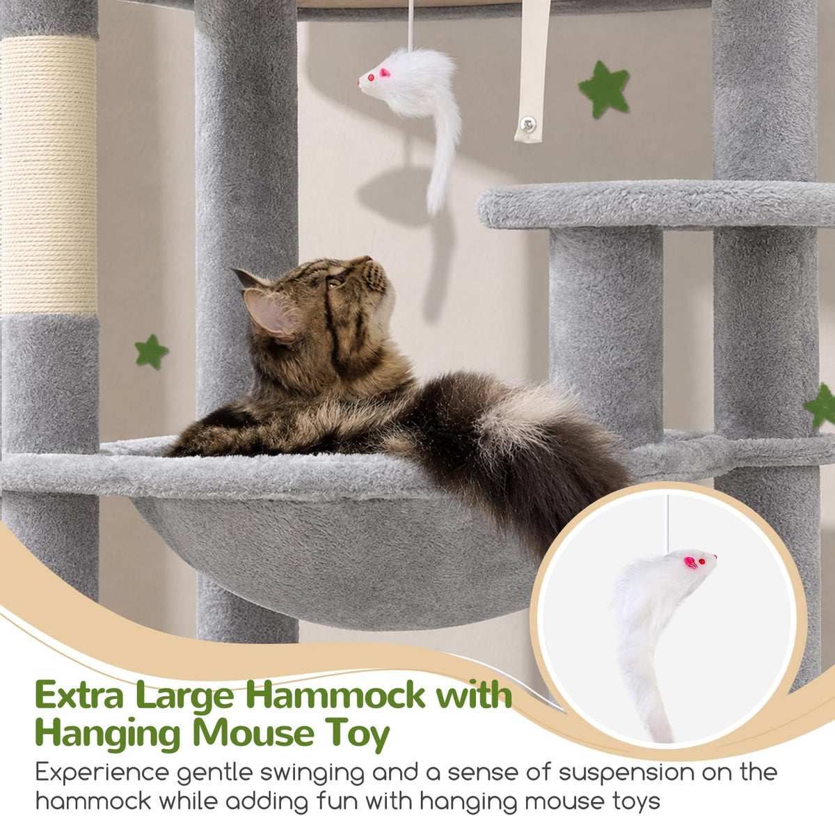 globlazer f70 pro heavy duty cat tree tower, close-up detail
