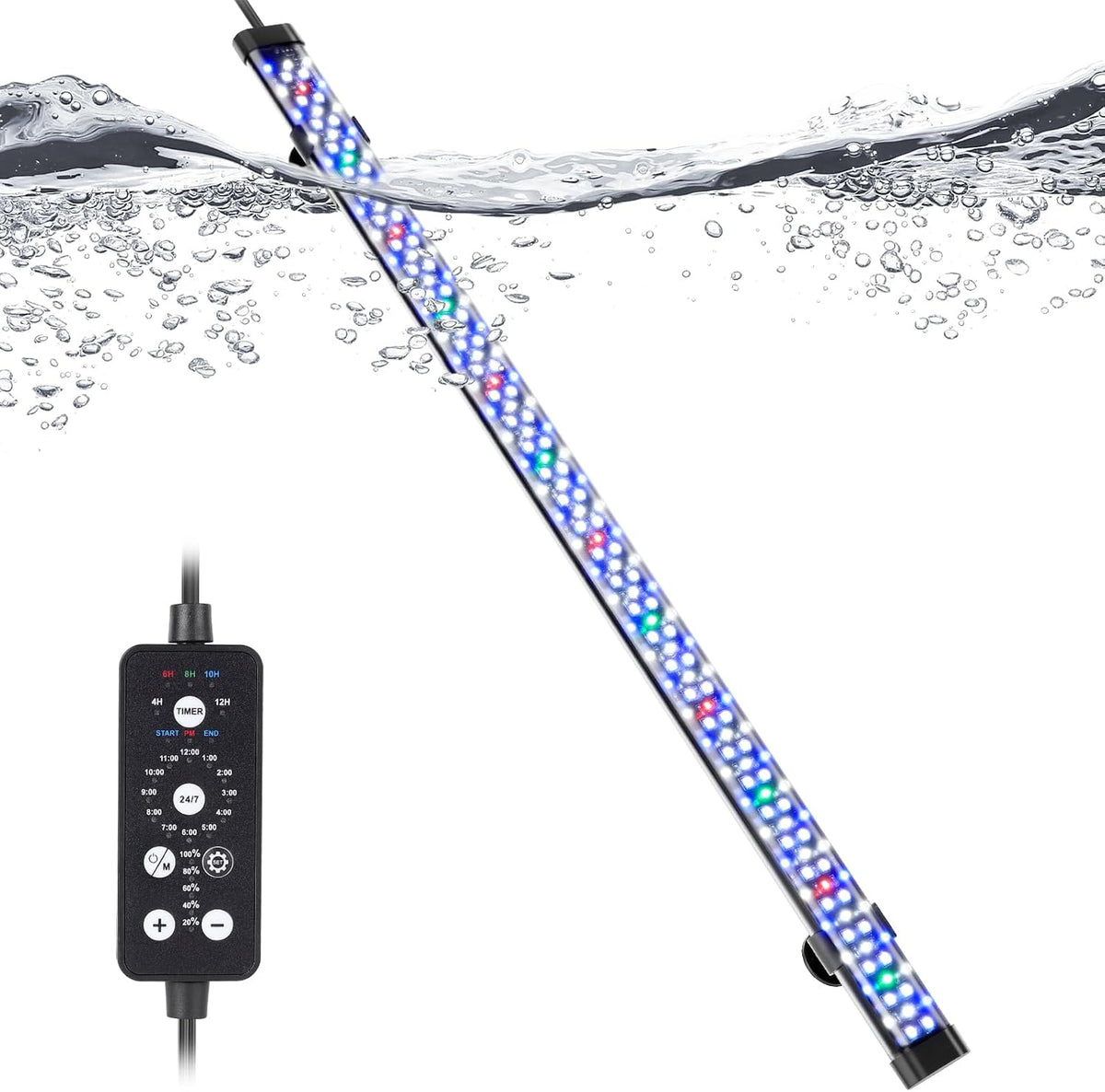 hygger submersible led aquarium light, 24w 26.8 in, main product view