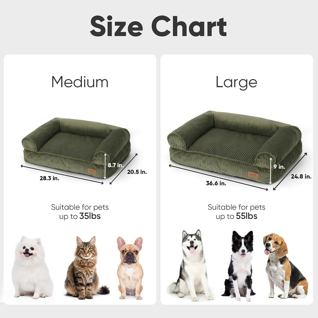 fukumaru dog couch bed, corduroy cozy cat bed, package contents