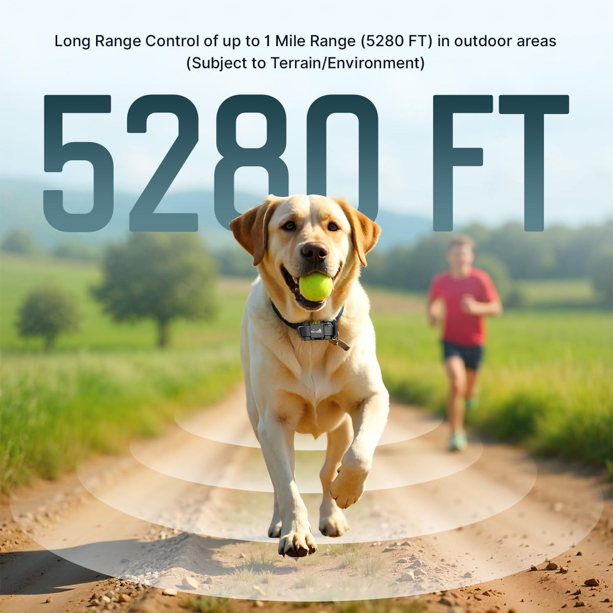 my pet command long range dog training collar showing dimensions
