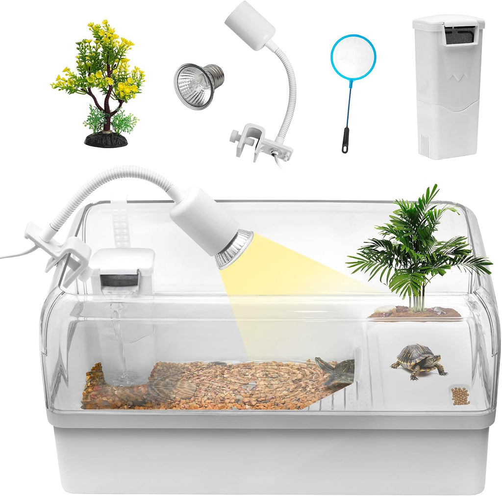 turtle tank starter kit for baby turtle,6.57 gallon, main product view