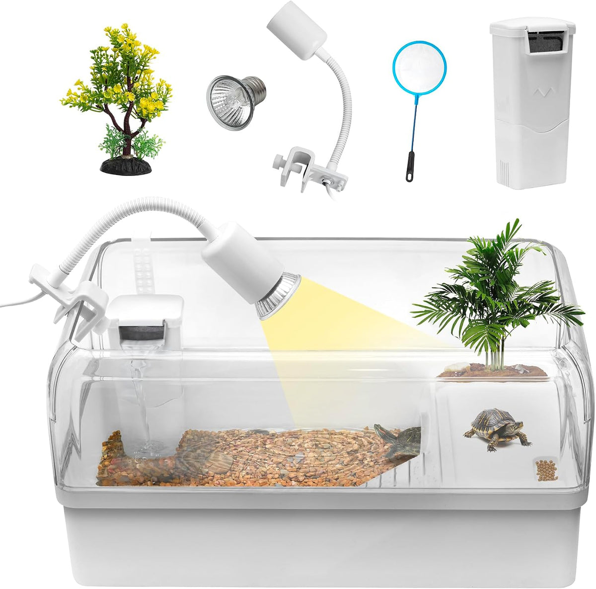 turtle tank starter kit for baby turtle,6.57 gallon, main product view