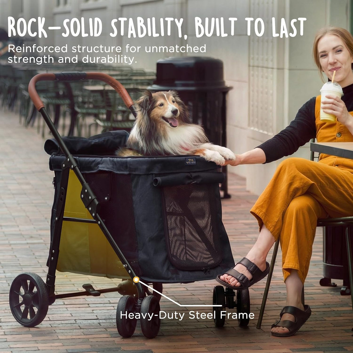 canine canyon scout pet stroller, heavy duty dog on a desk or shelf