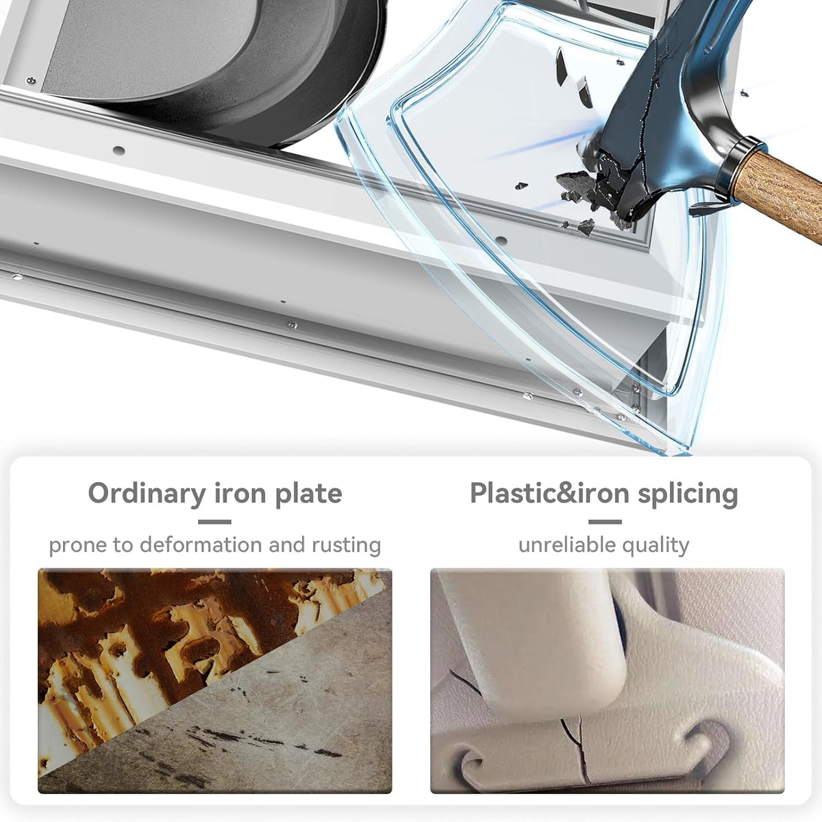 [petoasis] 3-flaps heavy-duty dog door, rust proof aluminum showing dimensions