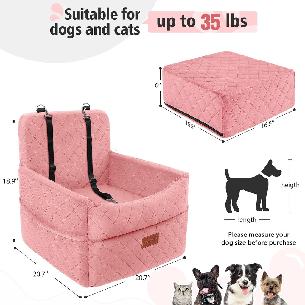heggcooe dog car seat for small medium dogs, close-up detail