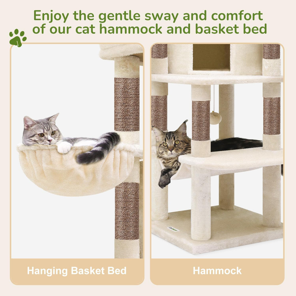 globlazer corner stable cat tree tower with scratching showing dimensions