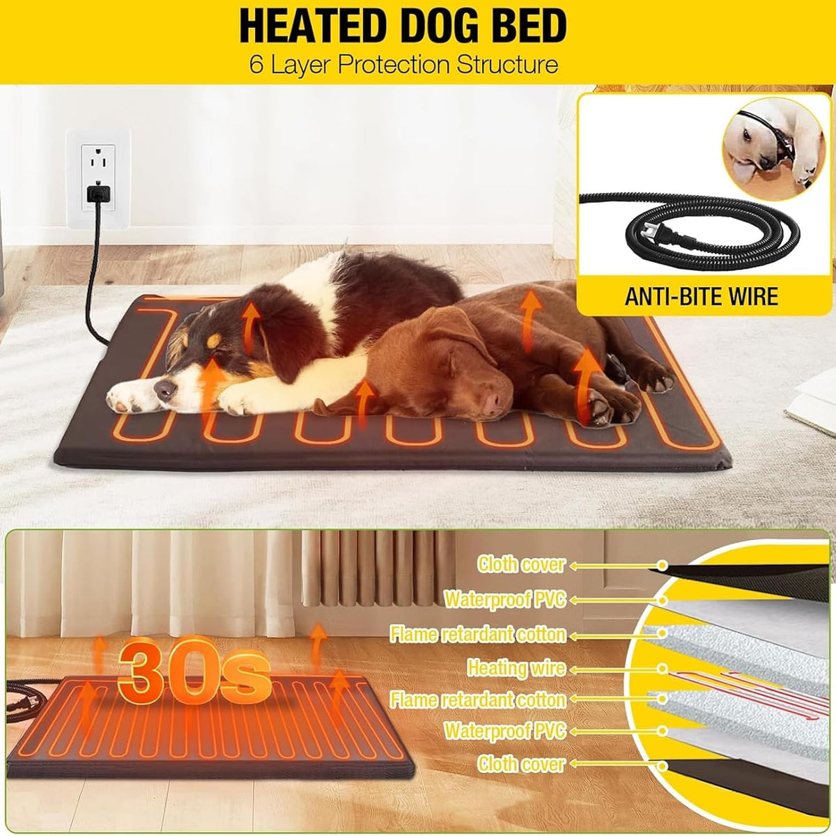 aivituvin dog house with insulated liner, heated outdoor shown in use