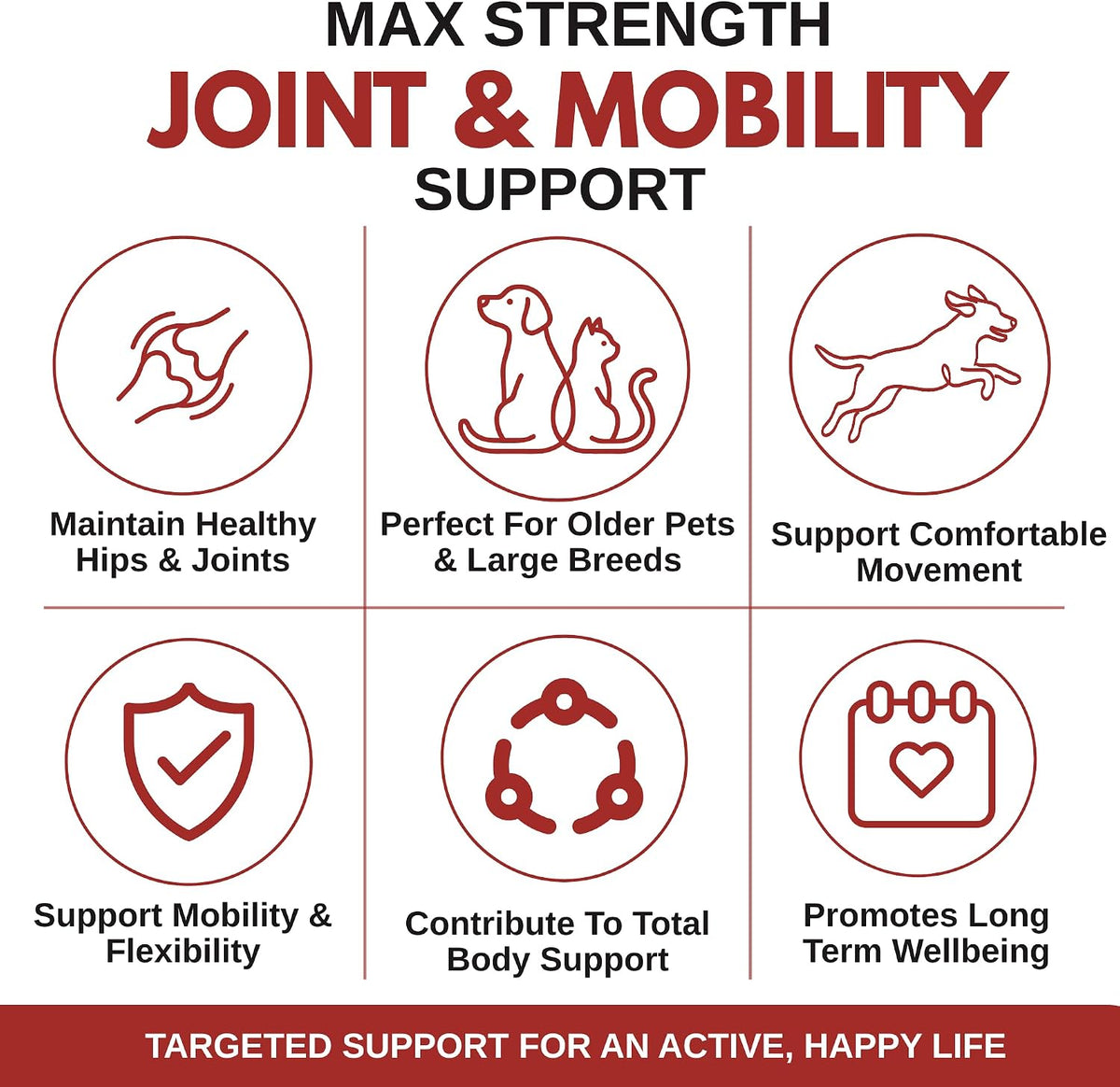 max strength hip and joint supplement for dogs shown in use