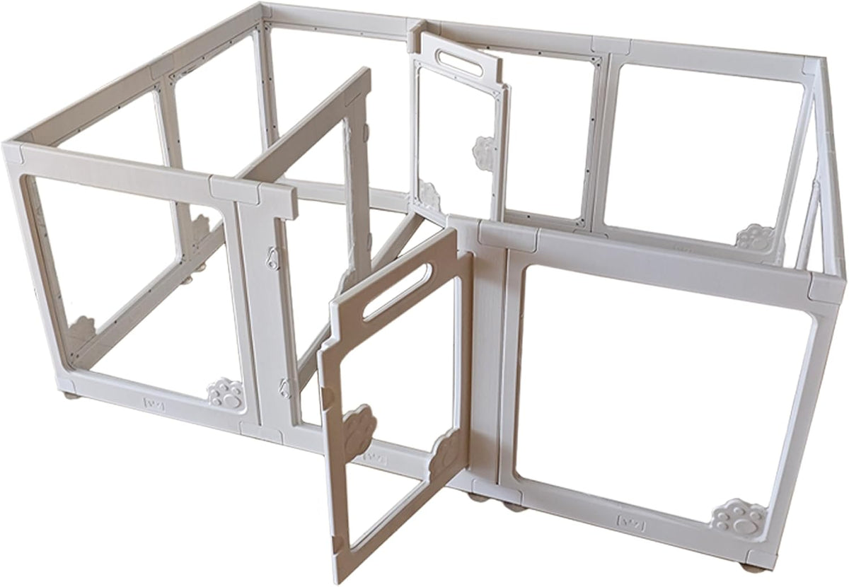 12 panels clear acrylic dog playpen indoor,puppy pet, main product view