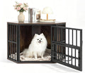 giantex corner dog crate furniture with adjustable &, main product view