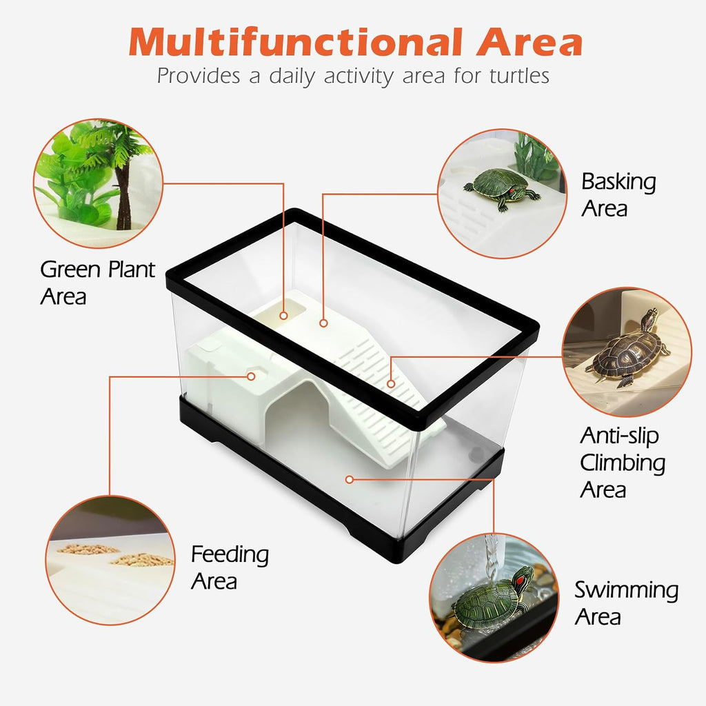 azv all-in-one baby turtle tank starter kit, 4.6, front angle view