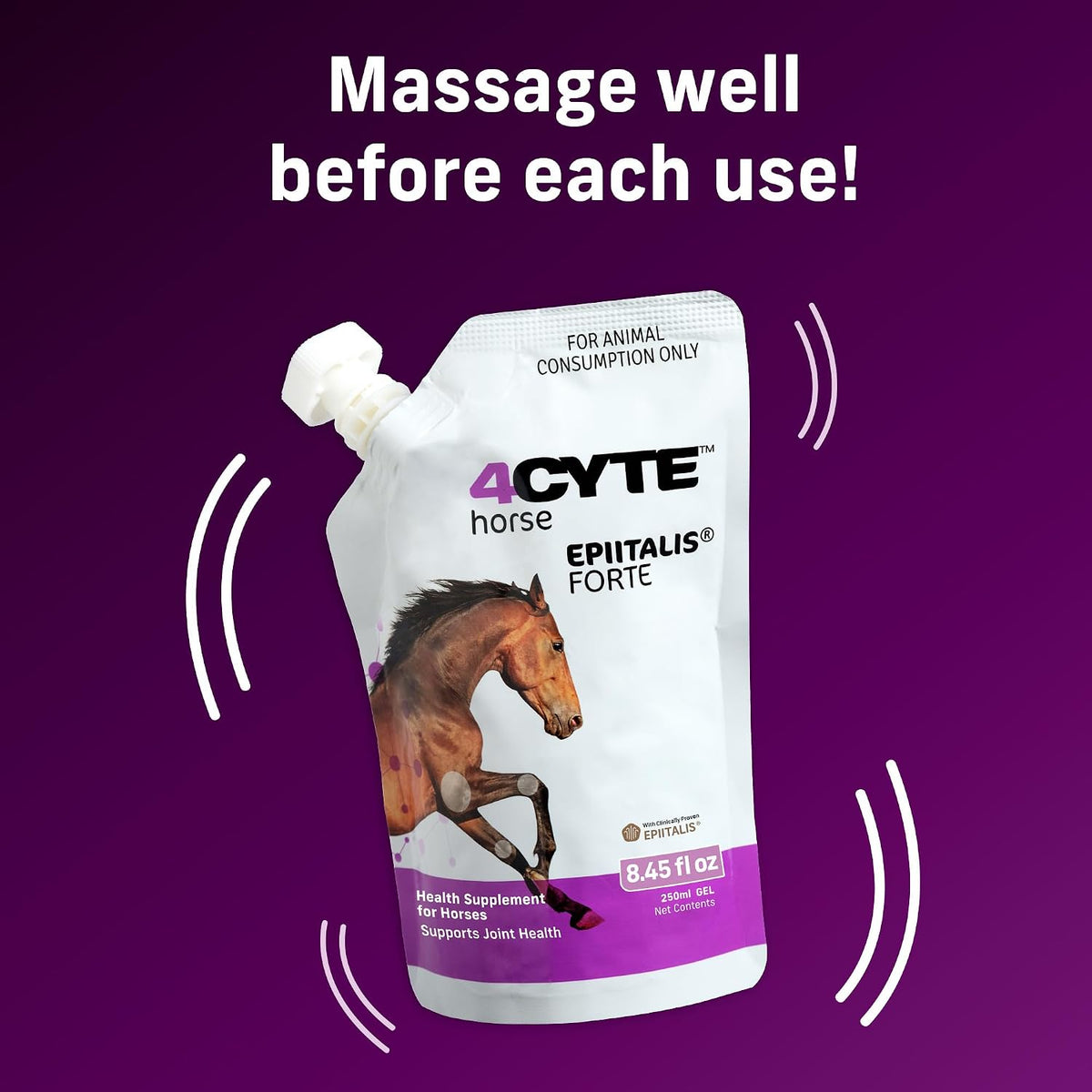 4cyte epiitalis forte horse joint supplement for mobility, close-up detail