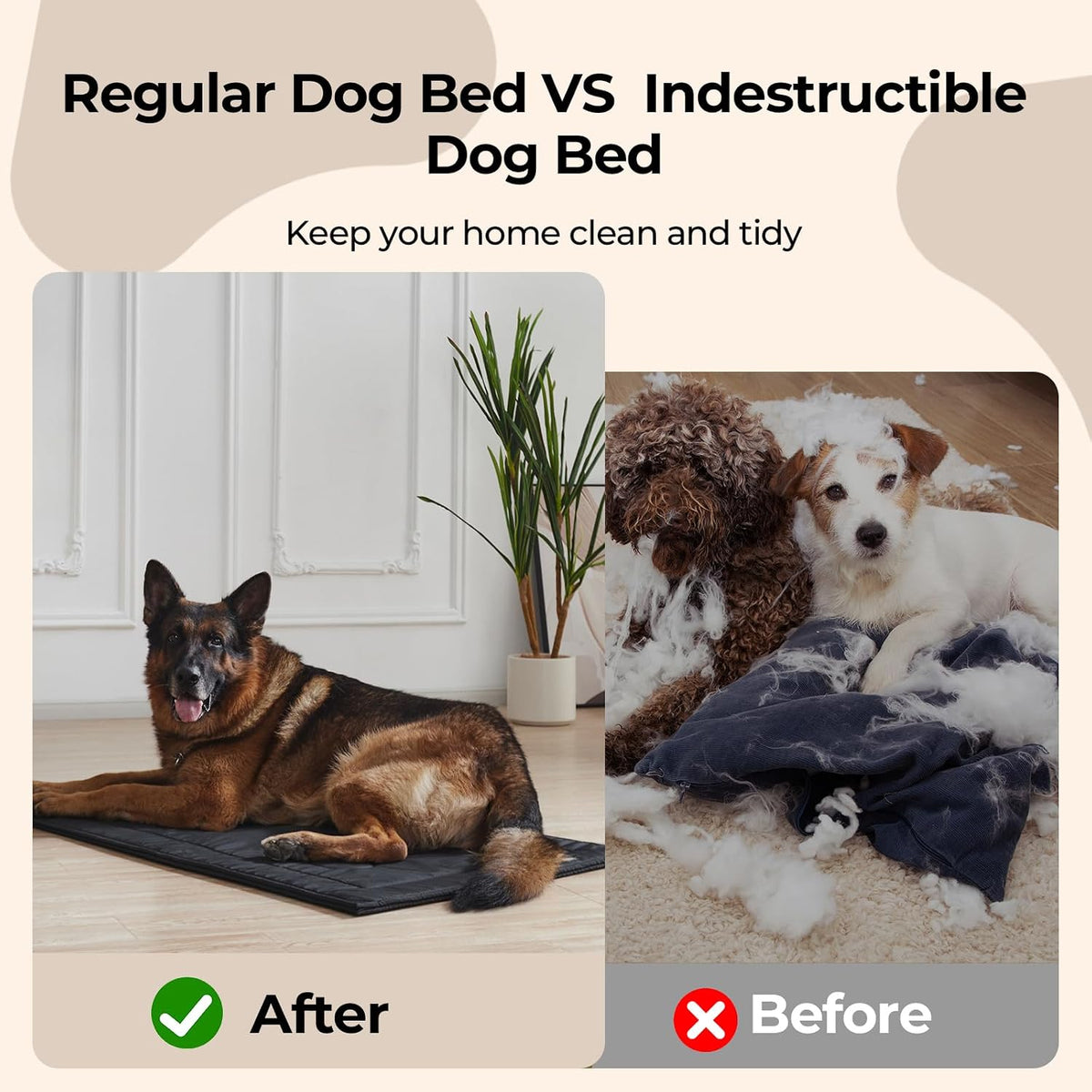 chew proof indestructible dog crate pad,medium (22"x35") showing dimensions