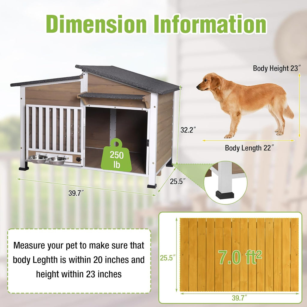 heated dog house for outdoor use with matel on a desk or shelf