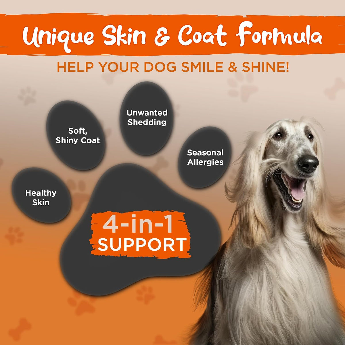 vital planet - skin and coat powder supplement, side view