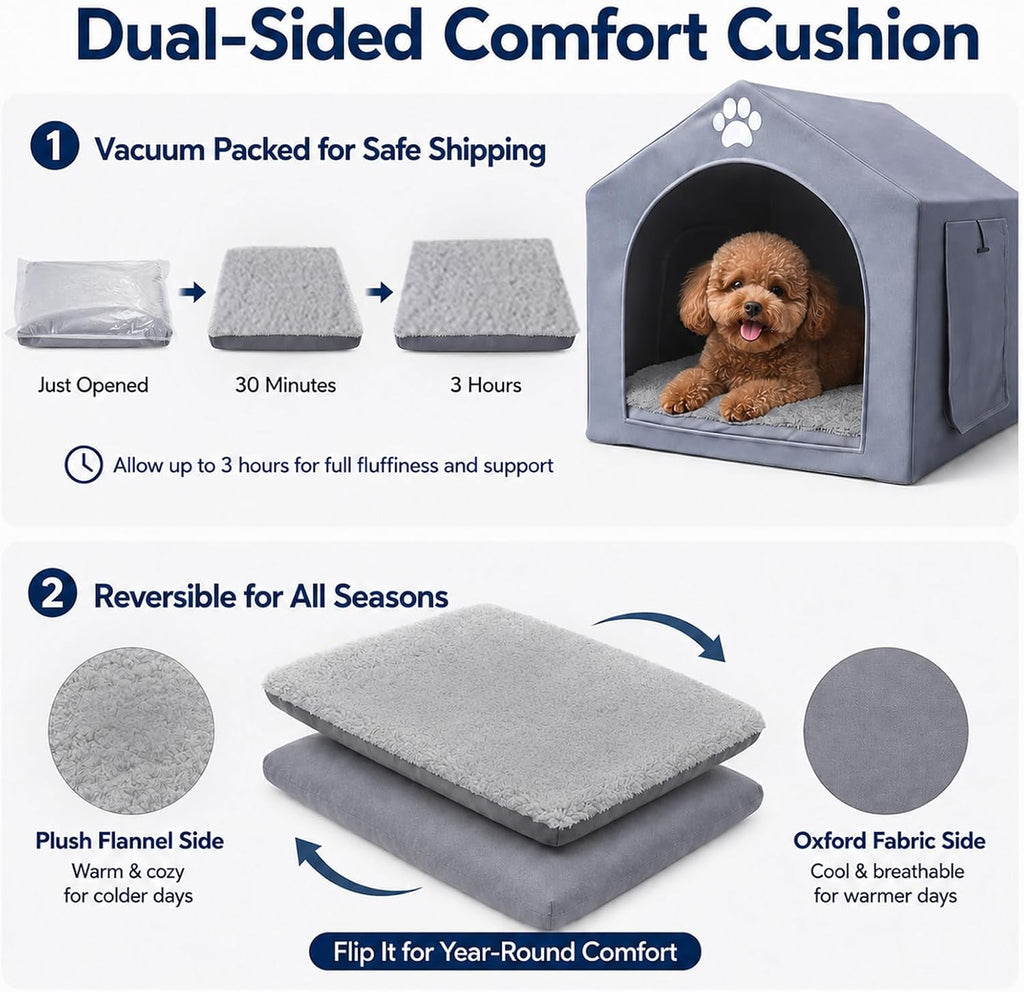 dog house indoor for large dogs, 29 x, side view