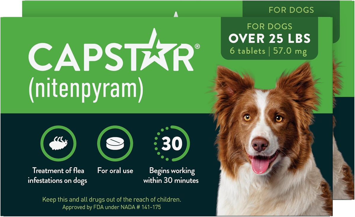 capstar (nitenpyram) fast-acting oral flea tablets for dogs, main product view