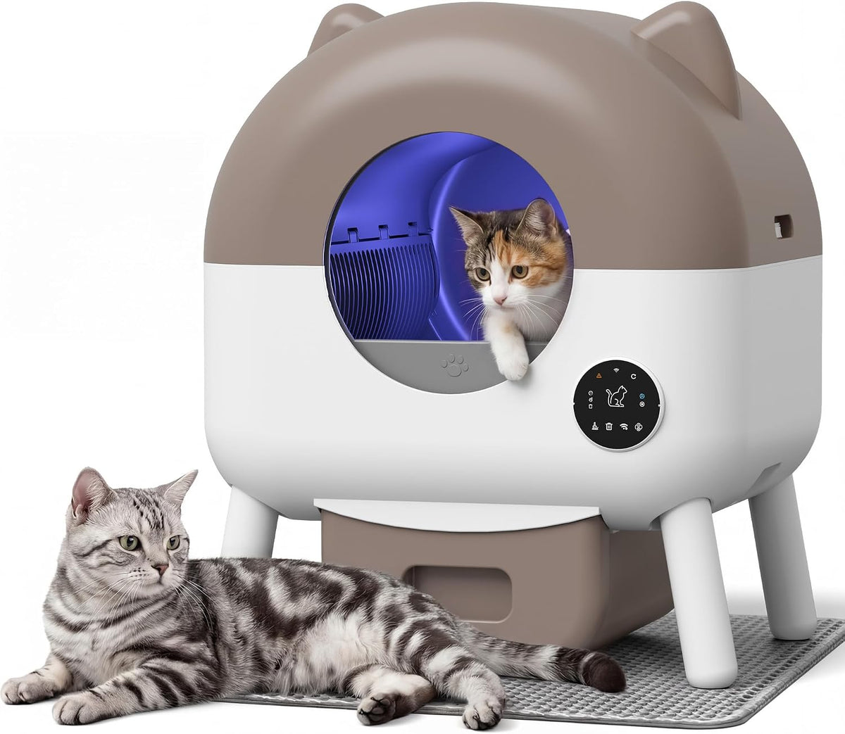 warcat self-cleaning litter box – app control, sensors, main product view