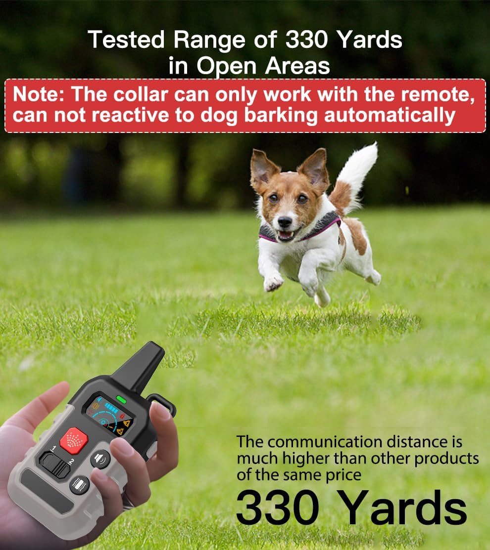 citronella dog training collar with remote【only work with showing dimensions