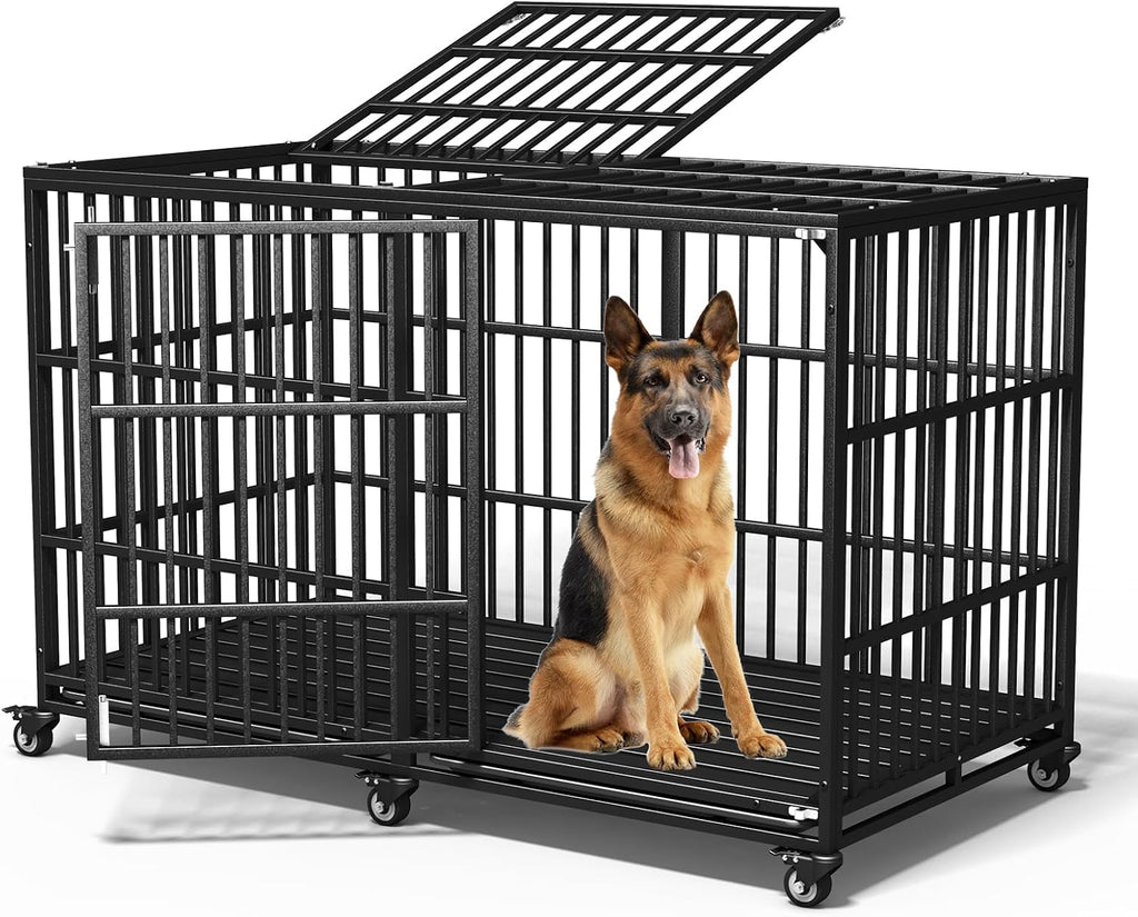 64 inch heavy duty dog crate, durable escape-proof, main product view