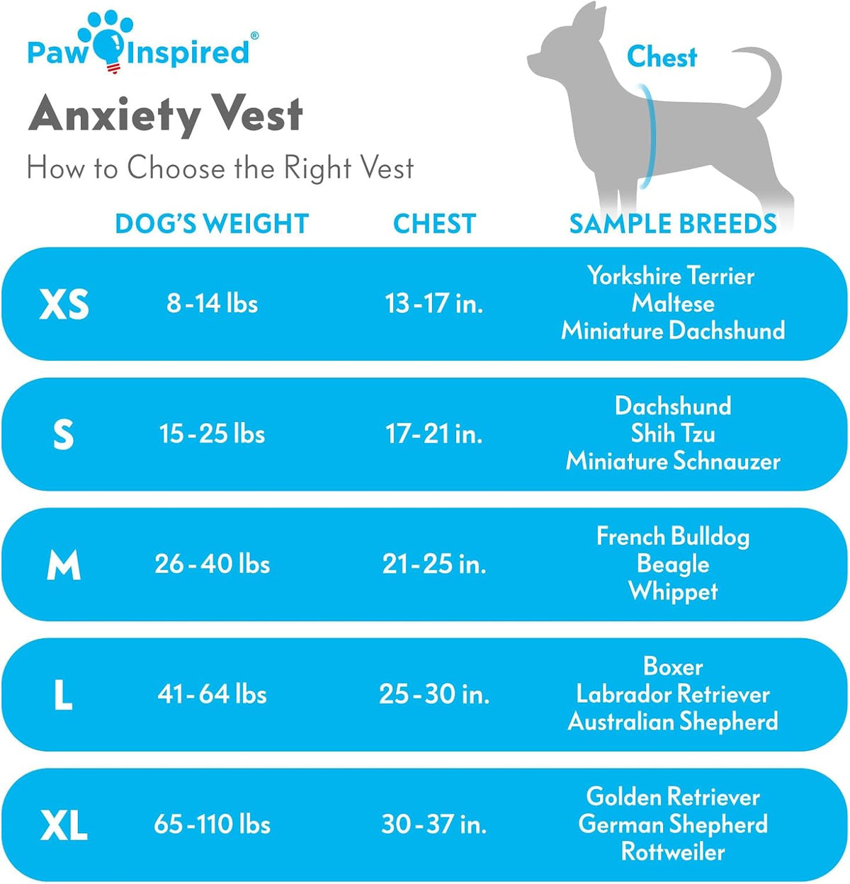 paw inspired dog anxiety vest, small, side view