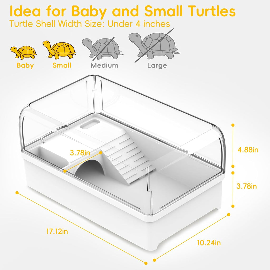 turtle tank starter kit for baby turtle,6.57 gallon shown in use