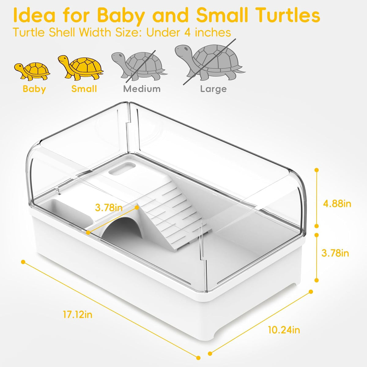 turtle tank starter kit for baby turtle,6.57 gallon shown in use