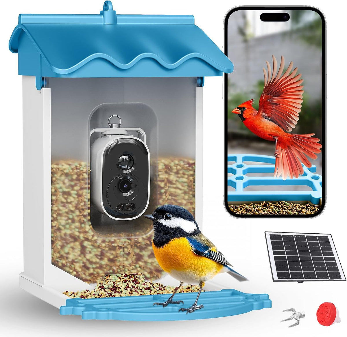 garvee smart bird feeder,2l capacity,with 2k camera &, main product view