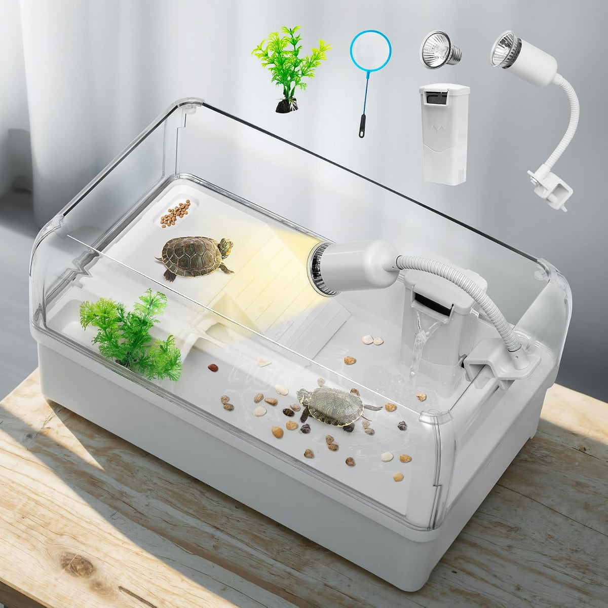 azv turtle tank starter kit,6.57 gallon habitat for, main product view