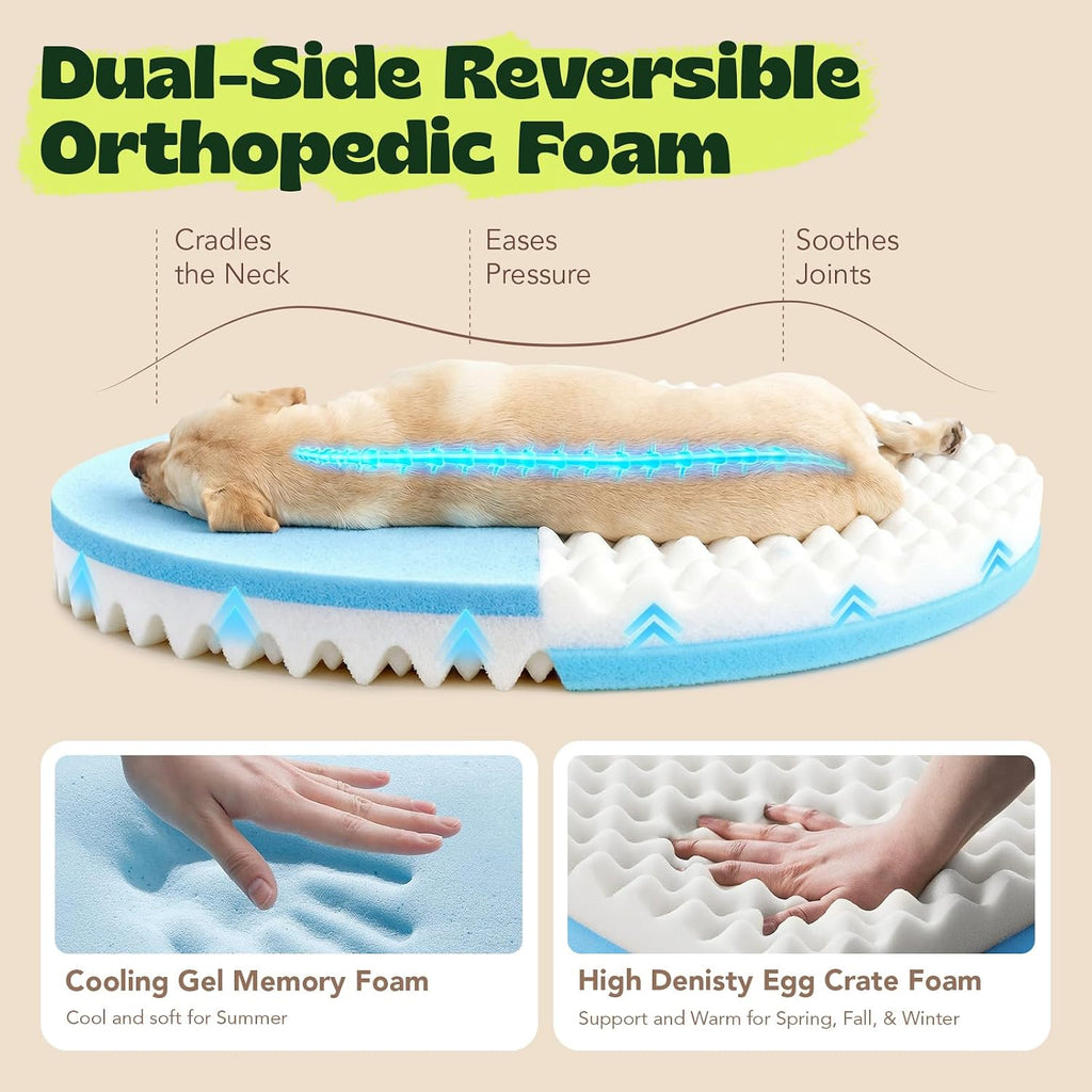 memory foam orthopedic dog beds for extra large, close-up detail
