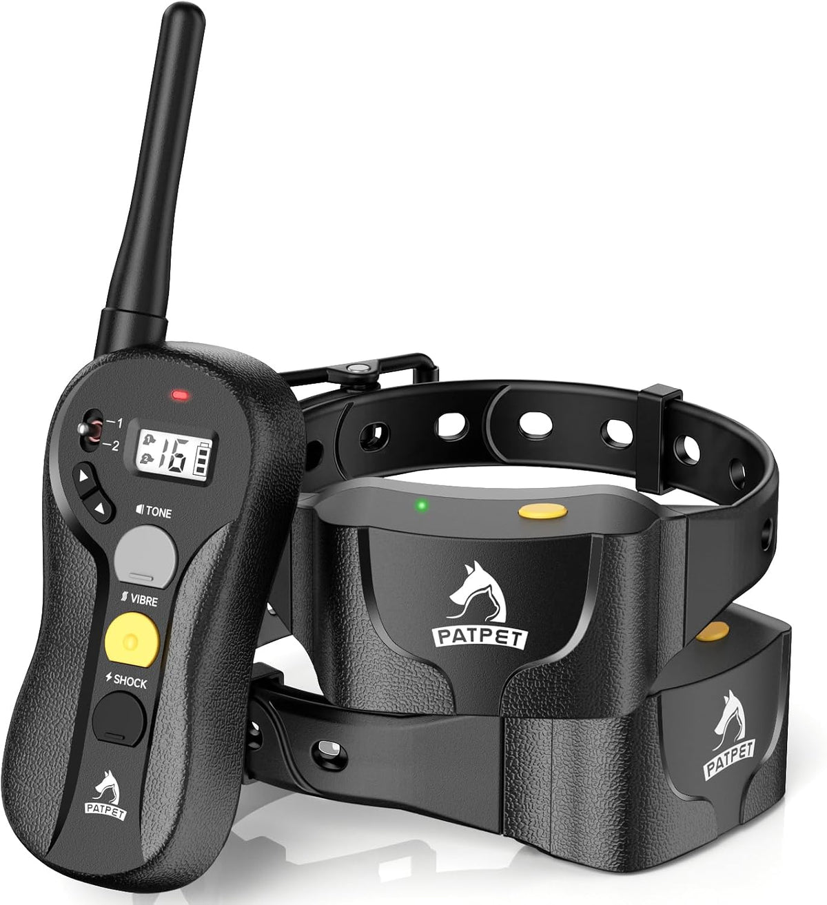 patpet 2 dogs training collar with remote, main product view