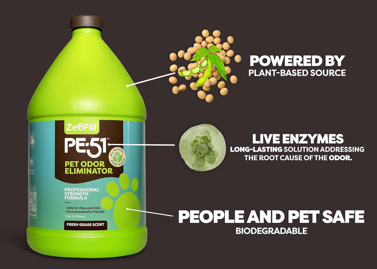 zeofill pe-51 pet odor eliminator - professional strength, close-up detail