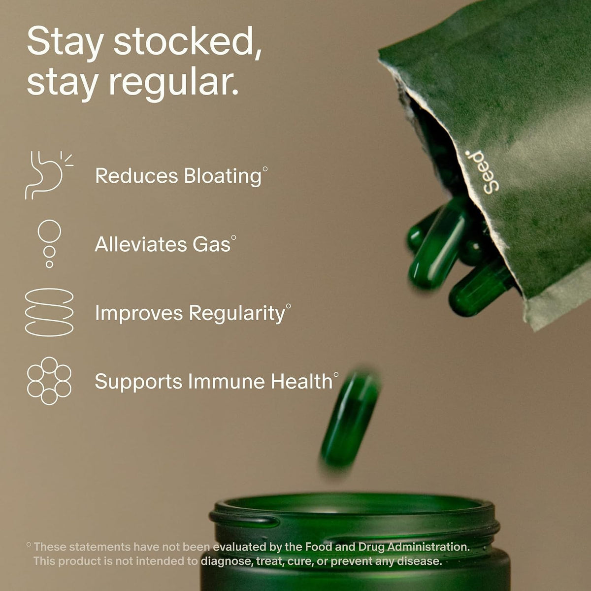 seed ds-01 daily synbiotic - adult probiotic + shown in use