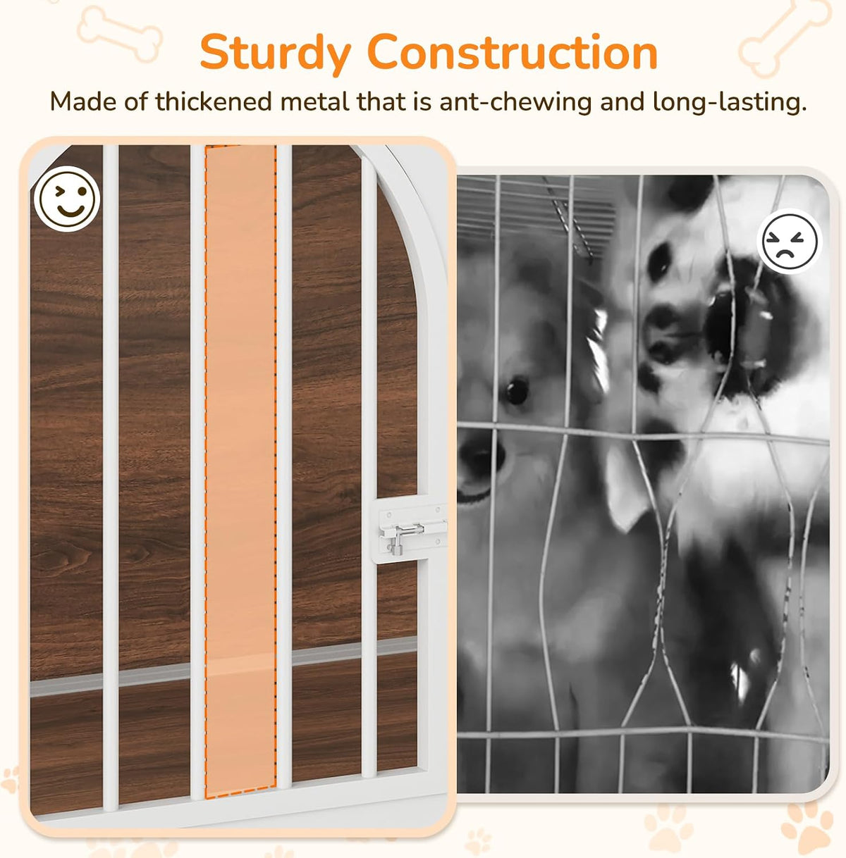 yatiney 37.4" dog crate furniture foldable, assembly-free dog, package contents