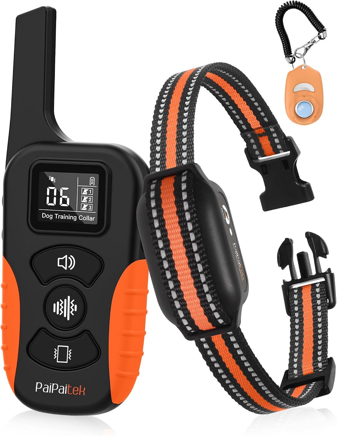 no shock dog training collar with remote, only, main product view